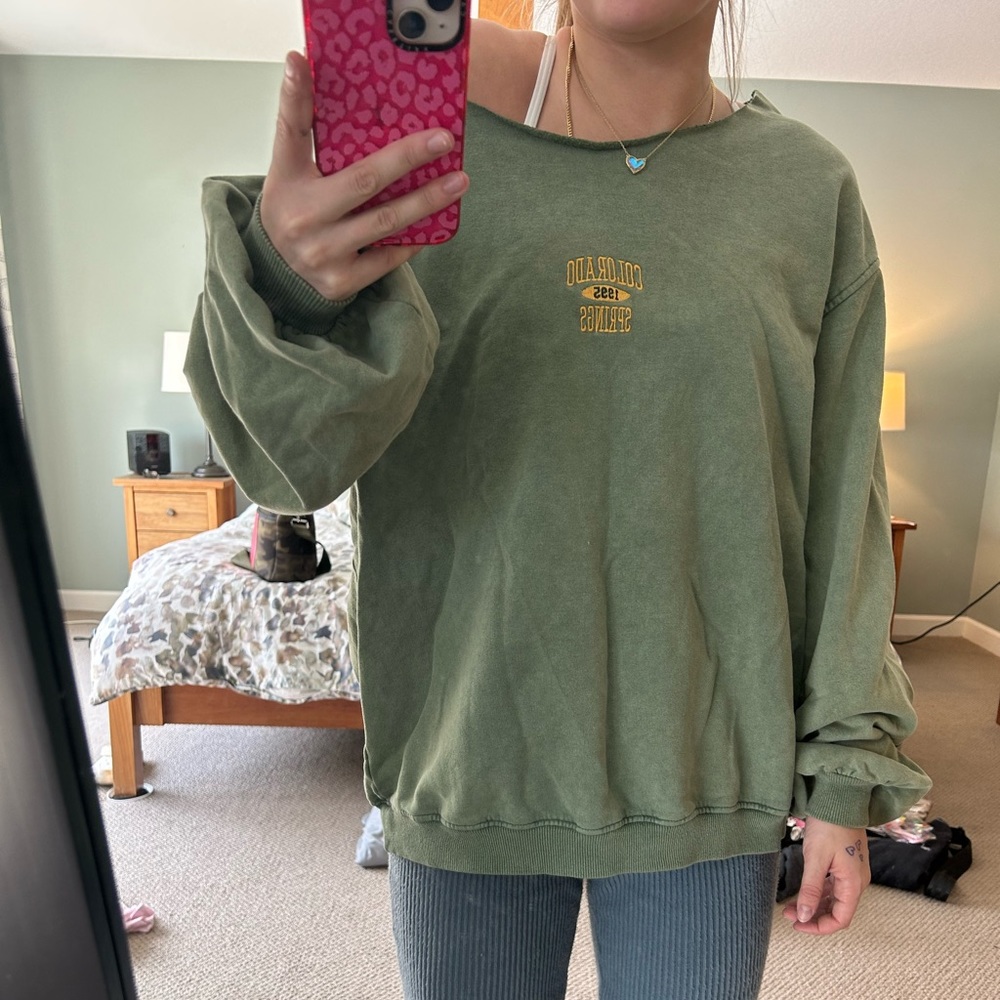 Urban Outfitters Colorado Springs Crewneck (off the shoulder cut neckline)